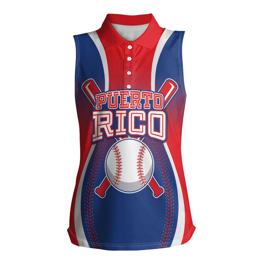 Puerto Rico Baseball Custom Women Sleeveless Polo Shirt Unique Style