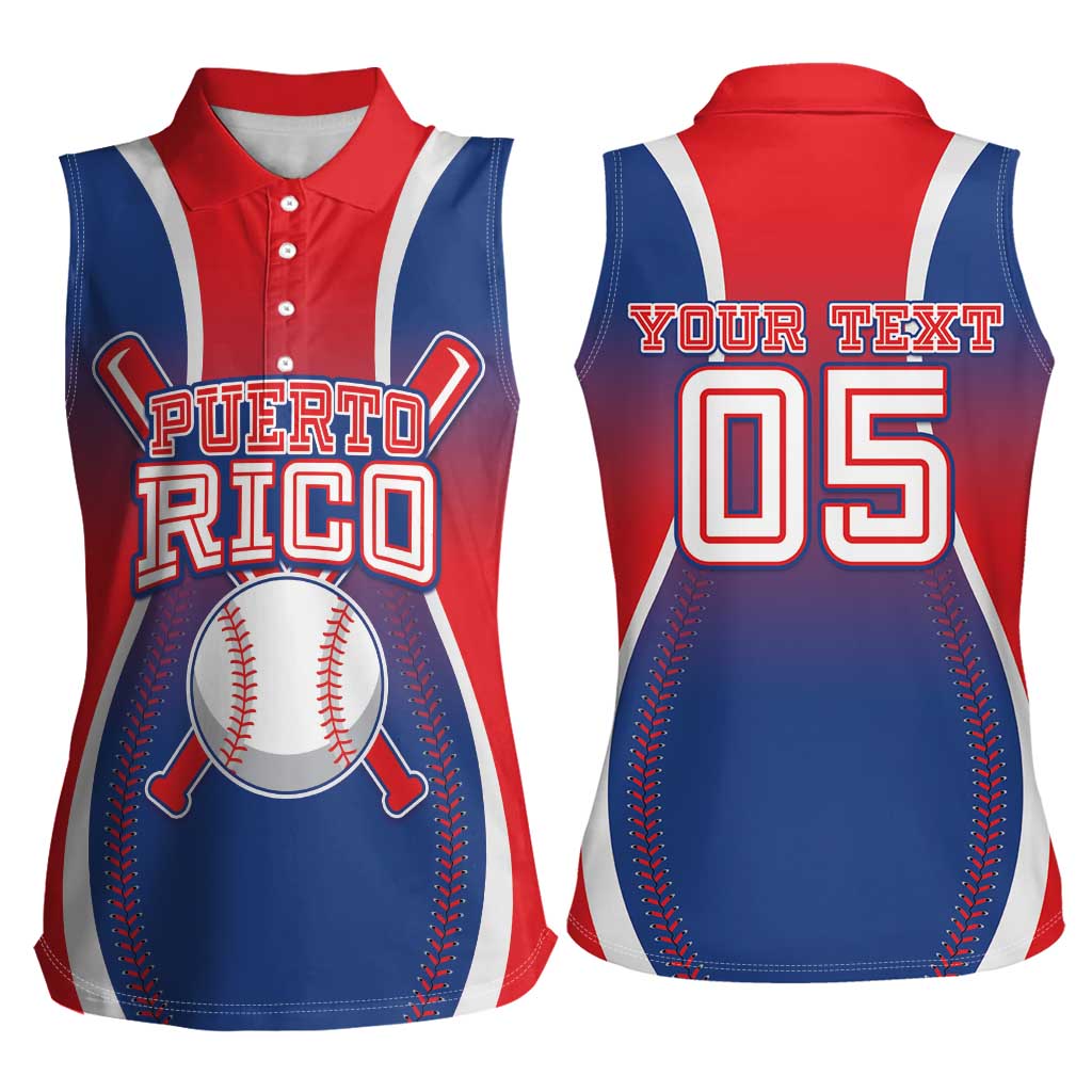 Puerto Rico Baseball Custom Women Sleeveless Polo Shirt Unique Style