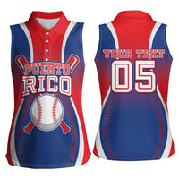 Puerto Rico Baseball Custom Women Sleeveless Polo Shirt Unique Style