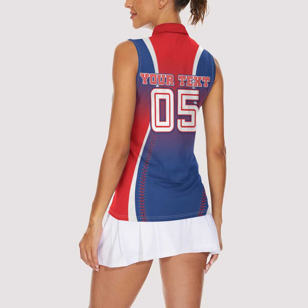 Puerto Rico Baseball Custom Women Sleeveless Polo Shirt Unique Style