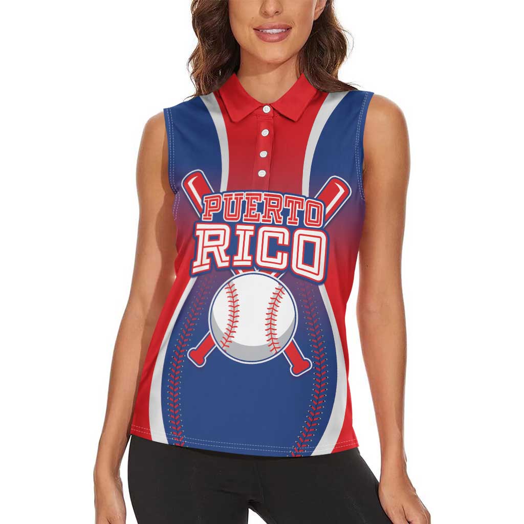 Puerto Rico Baseball Custom Women Sleeveless Polo Shirt Unique Style