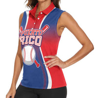 Puerto Rico Baseball Custom Women Sleeveless Polo Shirt Unique Style