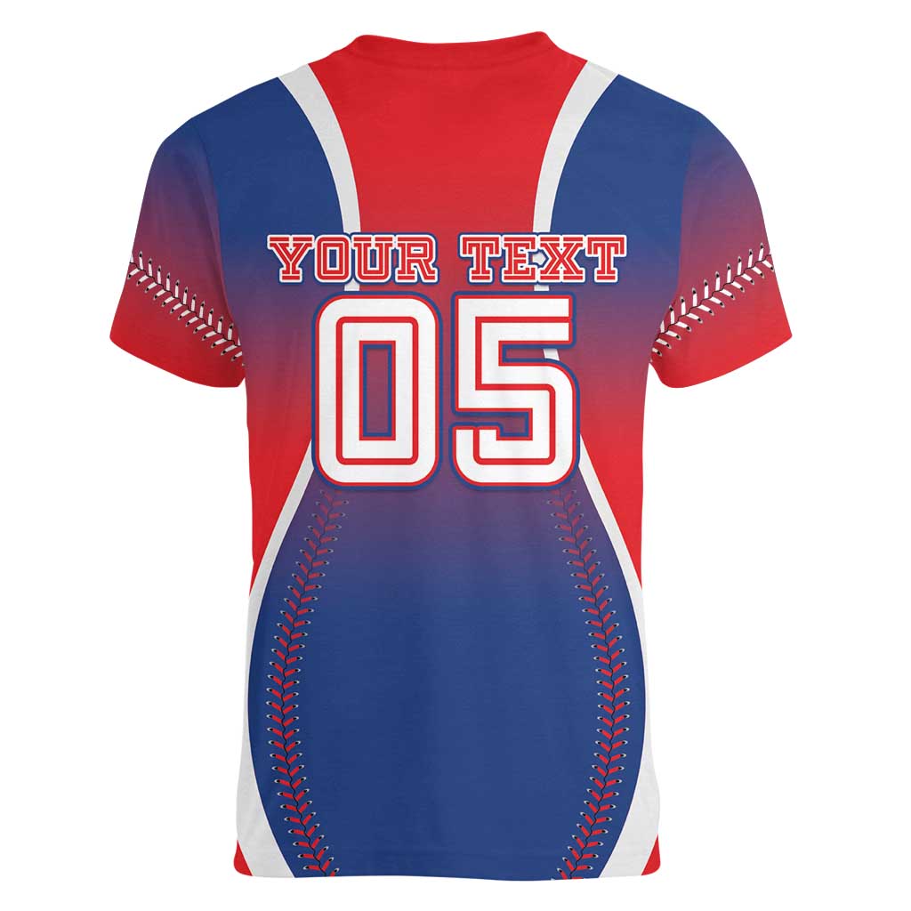 Puerto Rico Baseball Custom Women V-Neck T-Shirt Unique Style