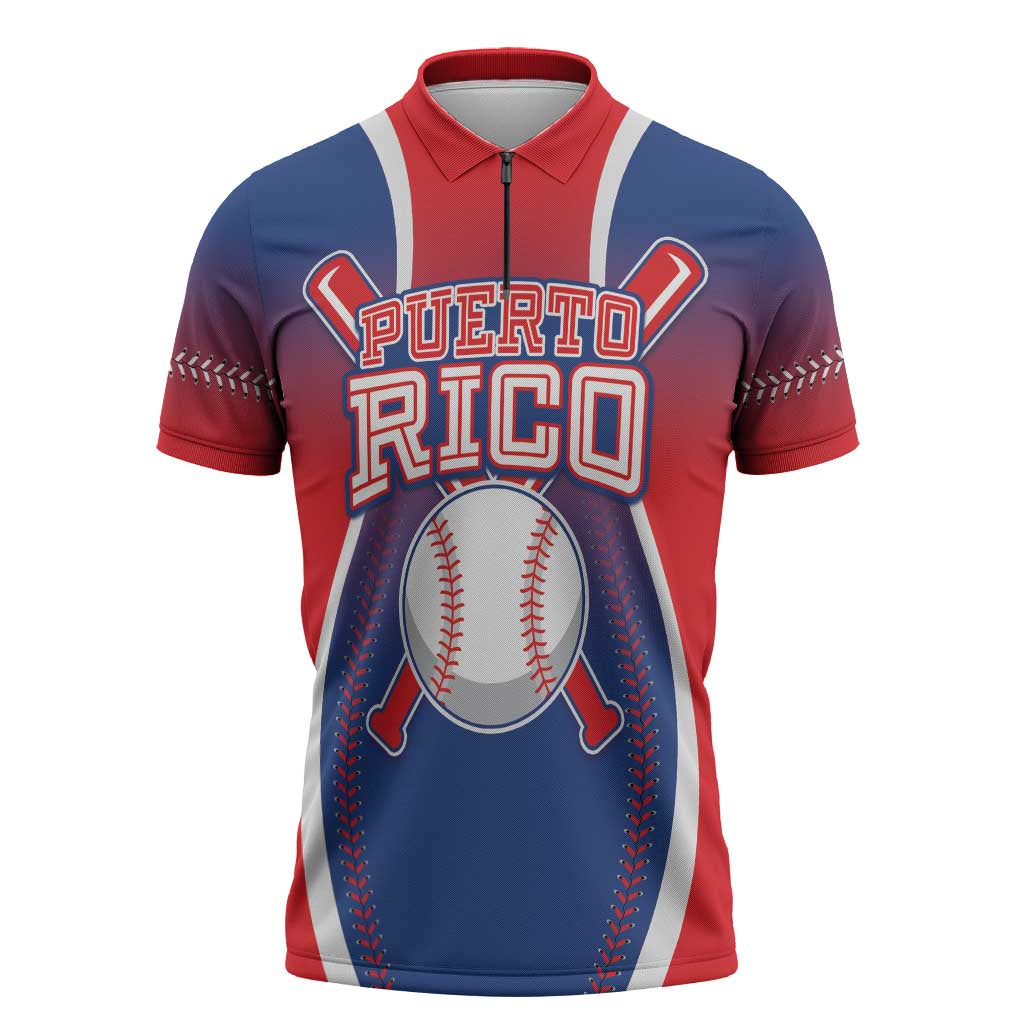 Puerto Rico Baseball Custom Zipper Polo Shirt Unique Style