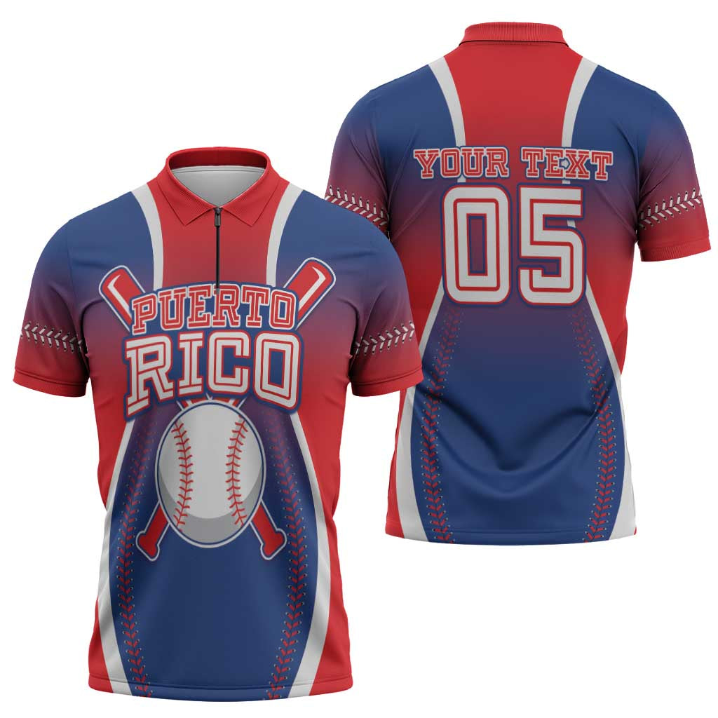 Puerto Rico Baseball Custom Zipper Polo Shirt Unique Style