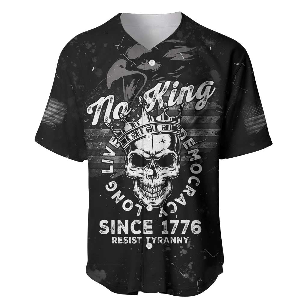 No Kings In America Baseball Jersey Resist Tyranny - Wonder Print Shop