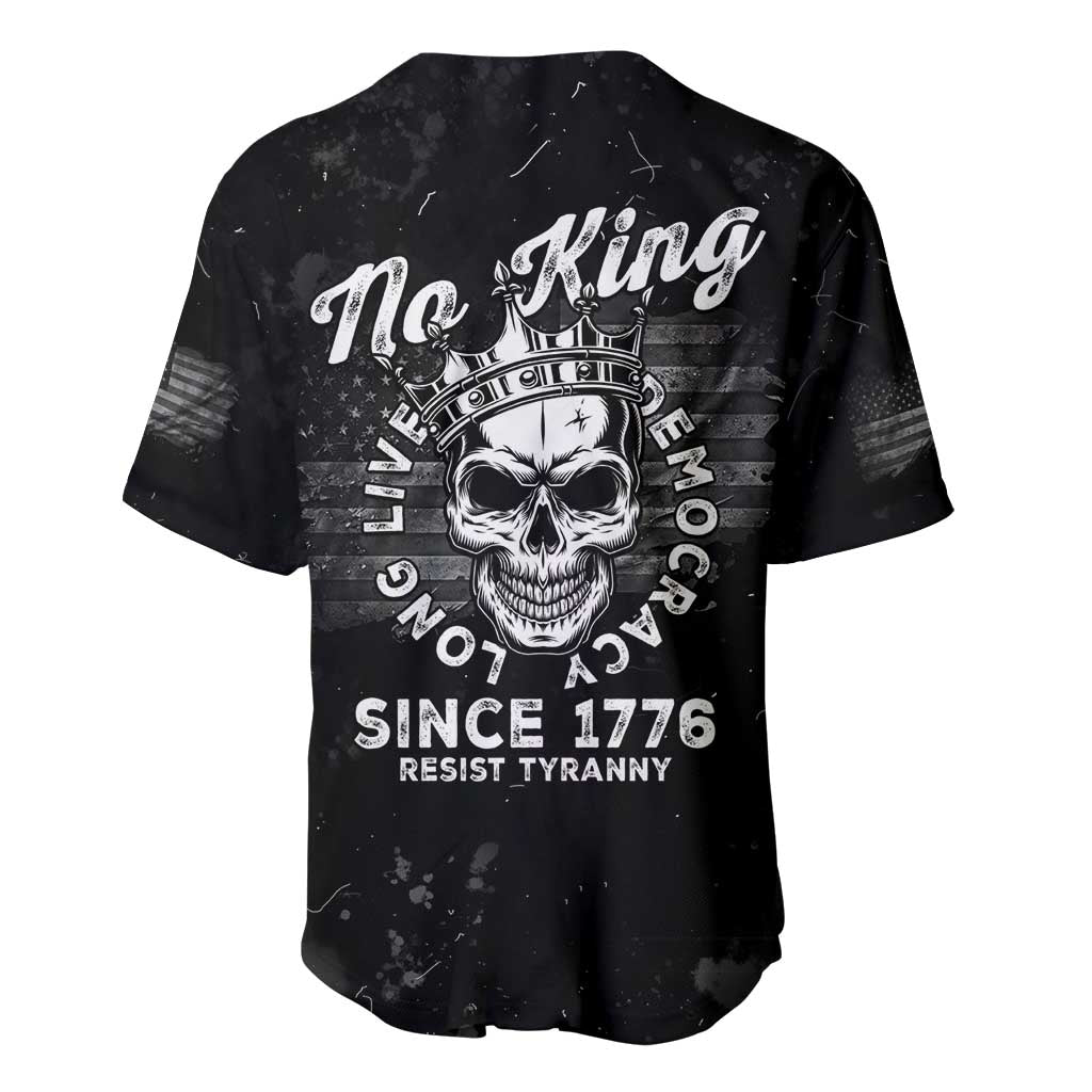 No Kings In America Baseball Jersey Resist Tyranny - Wonder Print Shop