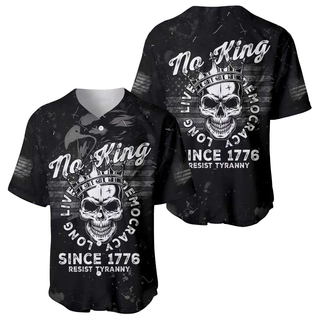 No Kings In America Baseball Jersey Resist Tyranny - Wonder Print Shop