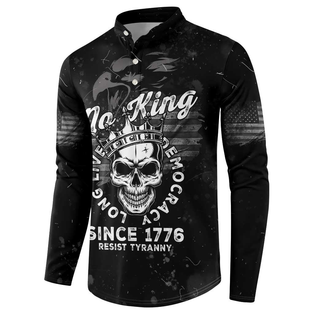 No Kings In America Button Sweatshirt Resist Tyranny - Wonder Print Shop