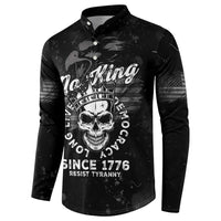 No Kings In America Button Sweatshirt Resist Tyranny - Wonder Print Shop