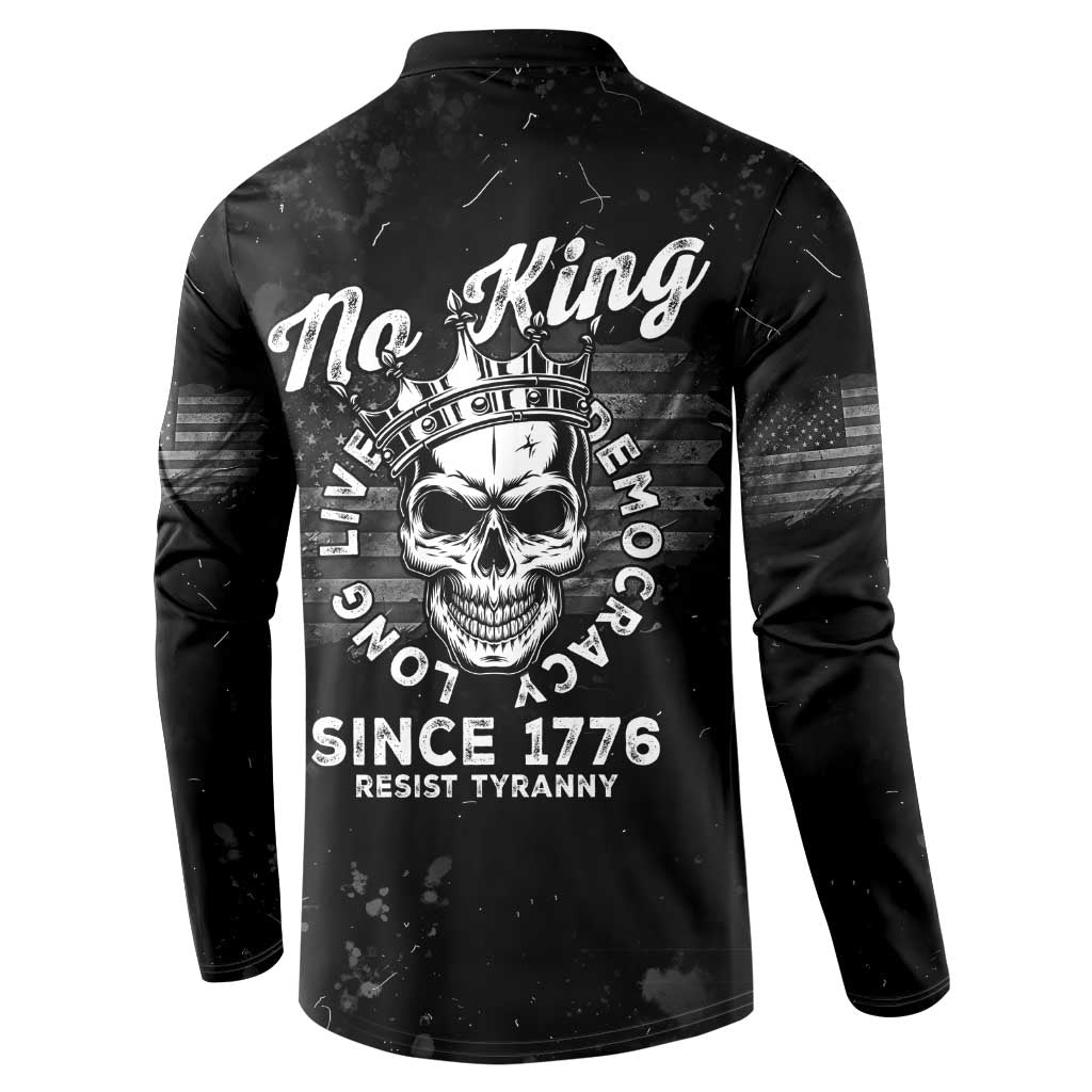 No Kings In America Button Sweatshirt Resist Tyranny - Wonder Print Shop