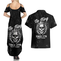 No Kings In America Couples Matching Summer Maxi Dress and Hawaiian Shirt Resist Tyranny - Wonder Print Shop