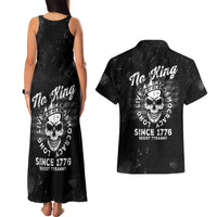 No Kings In America Couples Matching Tank Maxi Dress and Hawaiian Shirt Resist Tyranny - Wonder Print Shop