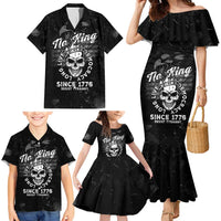 No Kings In America Family Matching Mermaid Dress and Hawaiian Shirt Resist Tyranny - Wonder Print Shop