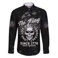 No Kings In America Family Matching Short Sleeve Bodycon Dress and Hawaiian Shirt Resist Tyranny - Wonder Print Shop