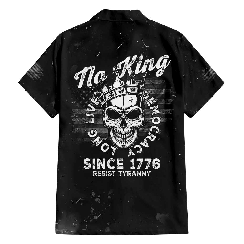 No Kings In America Family Matching Summer Maxi Dress and Hawaiian Shirt Resist Tyranny - Wonder Print Shop