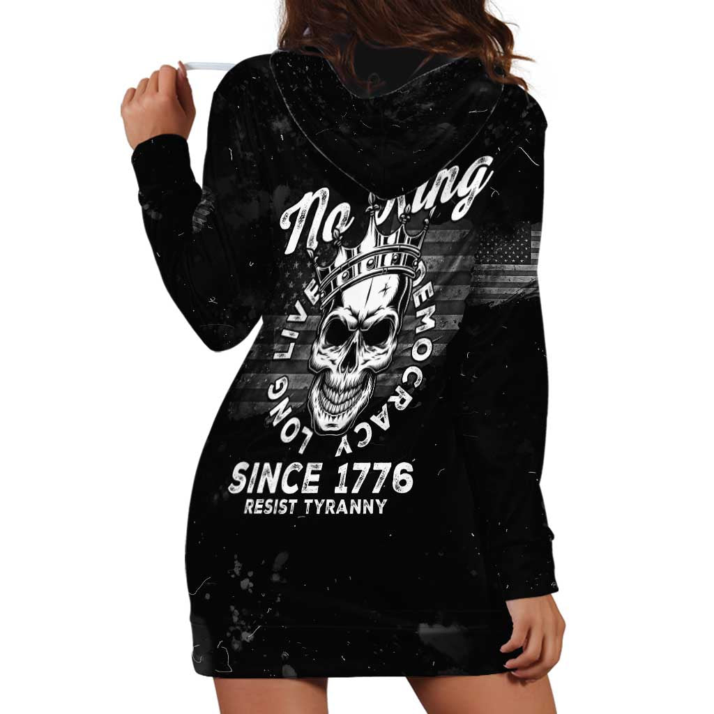No Kings In America Hoodie Dress Resist Tyranny - Wonder Print Shop