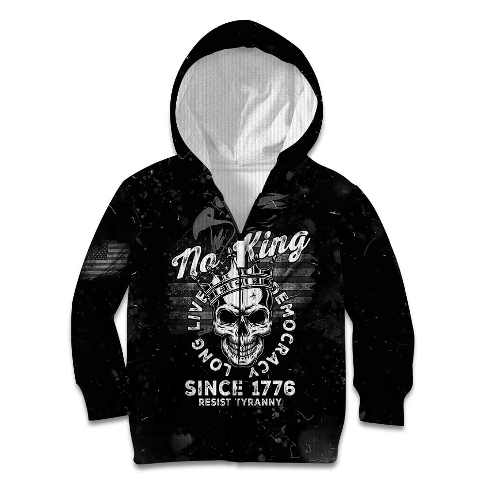No Kings In America Kid Hoodie Resist Tyranny - Wonder Print Shop