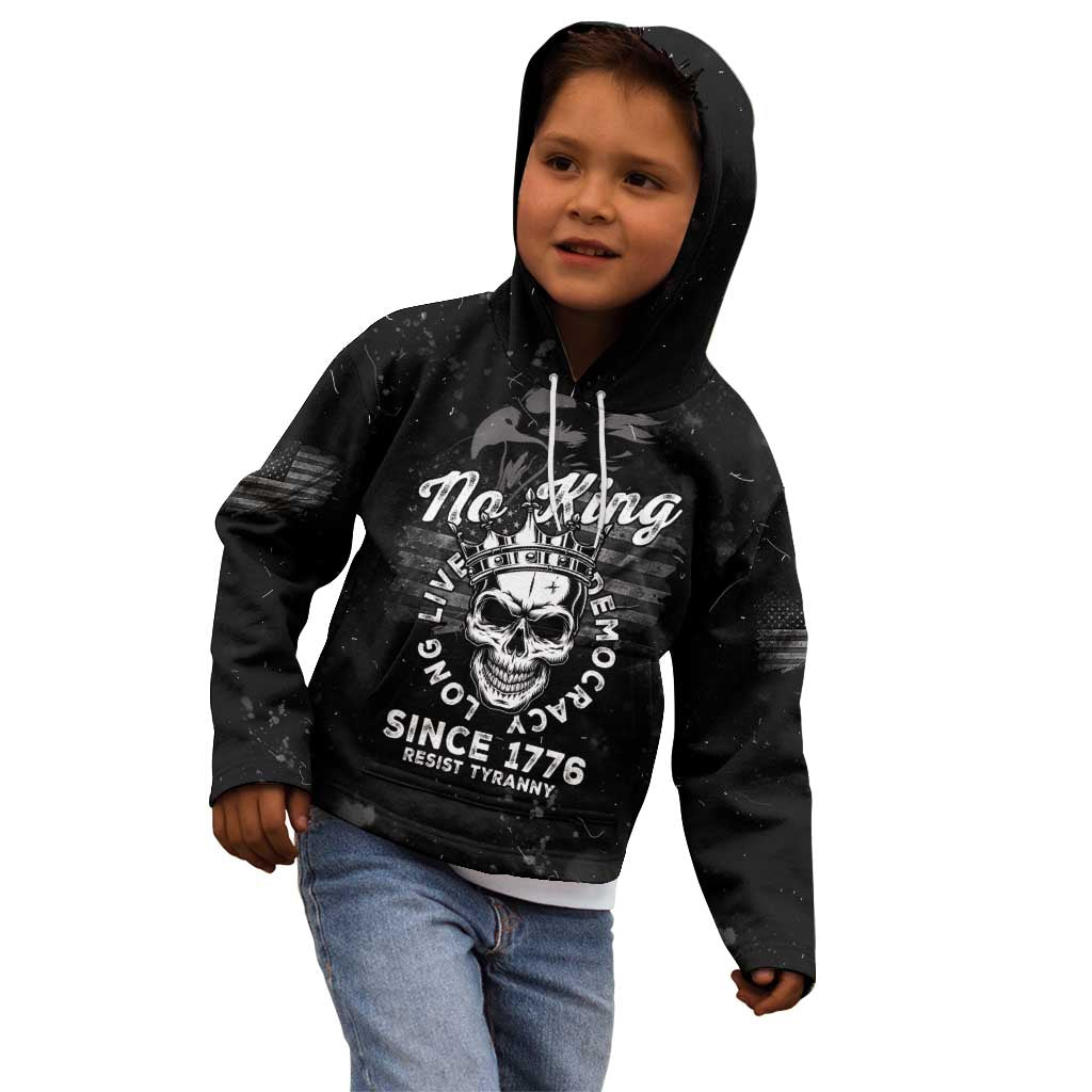 No Kings In America Kid Hoodie Resist Tyranny - Wonder Print Shop