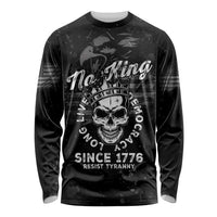 No Kings In America Long Sleeve Shirt Resist Tyranny - Wonder Print Shop