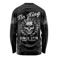 No Kings In America Long Sleeve Shirt Resist Tyranny - Wonder Print Shop