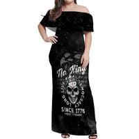 No Kings In America Off Shoulder Maxi Dress Resist Tyranny - Wonder Print Shop