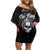 No Kings In America Off Shoulder Short Dress Resist Tyranny - Wonder Print Shop