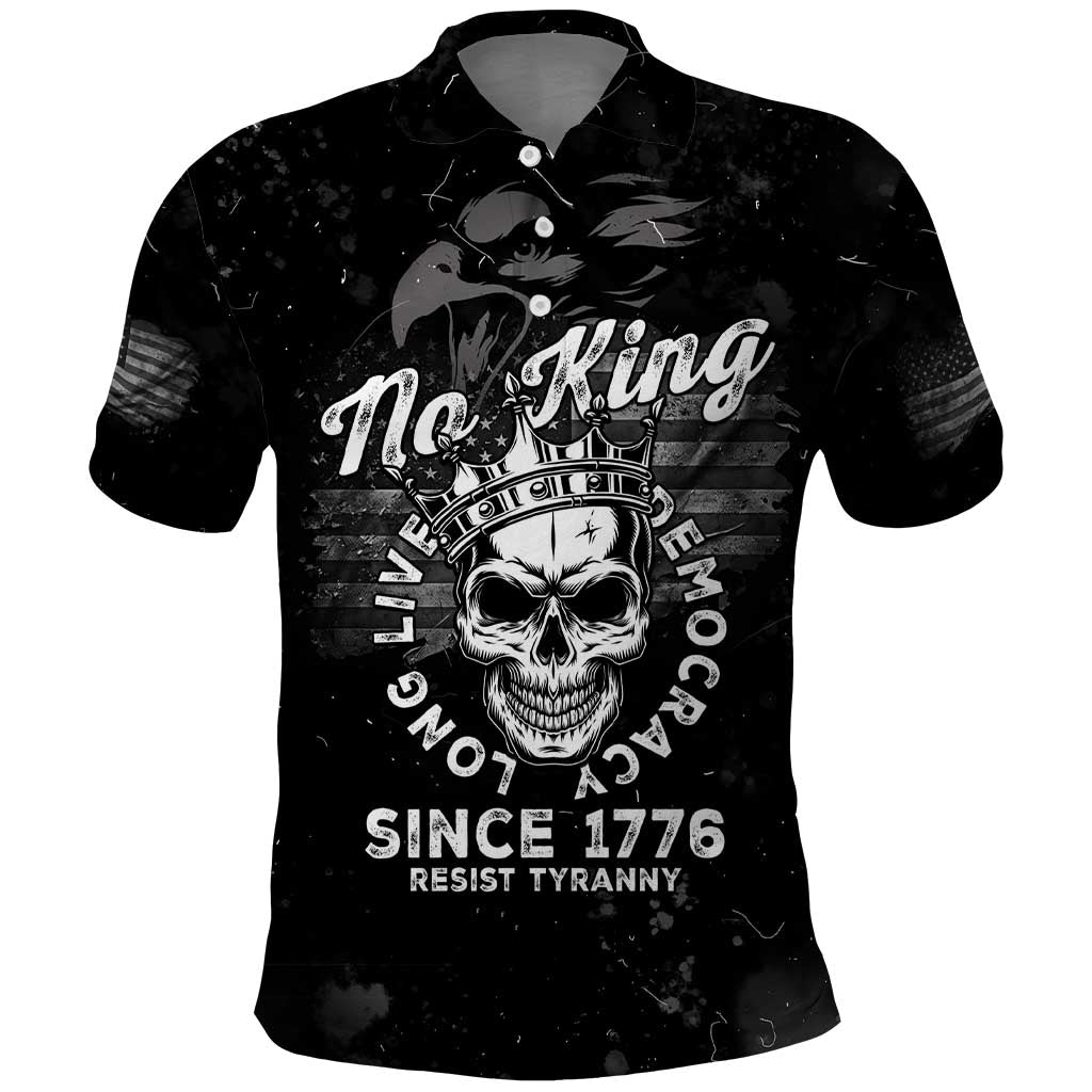 No Kings In America Polo Shirt Resist Tyranny - Wonder Print Shop