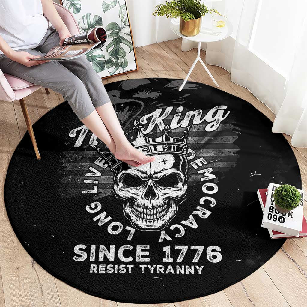 No Kings In America Round Carpet Resist Tyranny - Wonder Print Shop
