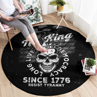 No Kings In America Round Carpet Resist Tyranny - Wonder Print Shop