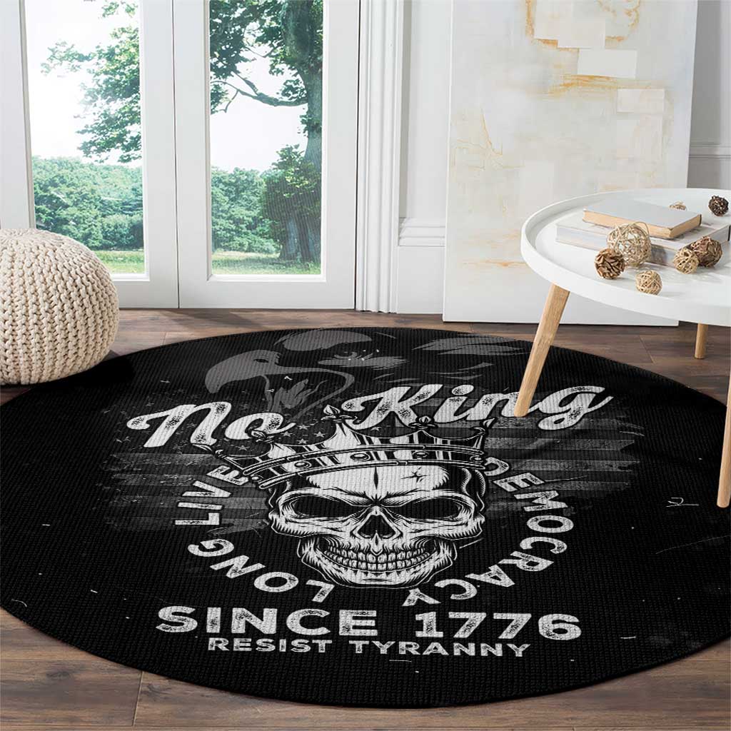 No Kings In America Round Carpet Resist Tyranny - Wonder Print Shop