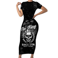 No Kings In America Short Sleeve Bodycon Dress Resist Tyranny - Wonder Print Shop