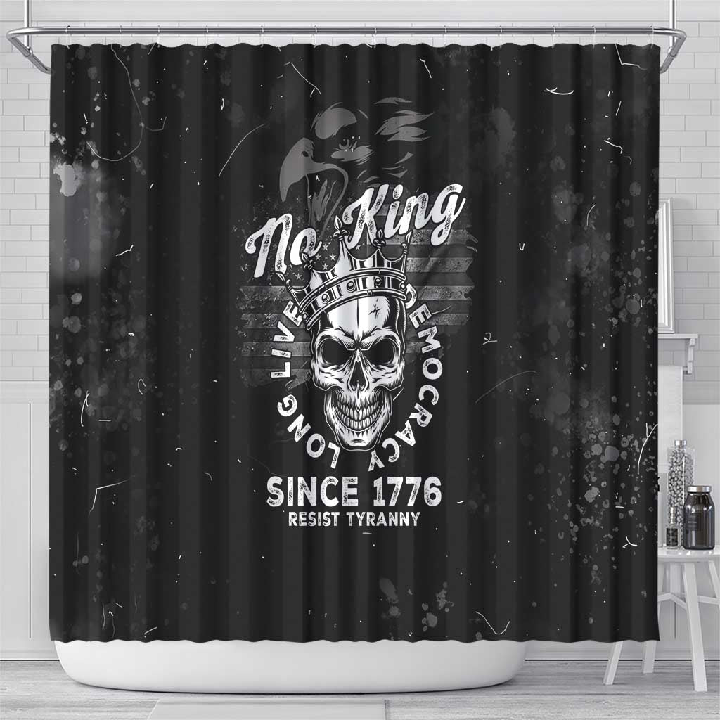 No Kings In America Shower Curtain Resist Tyranny - Wonder Print Shop