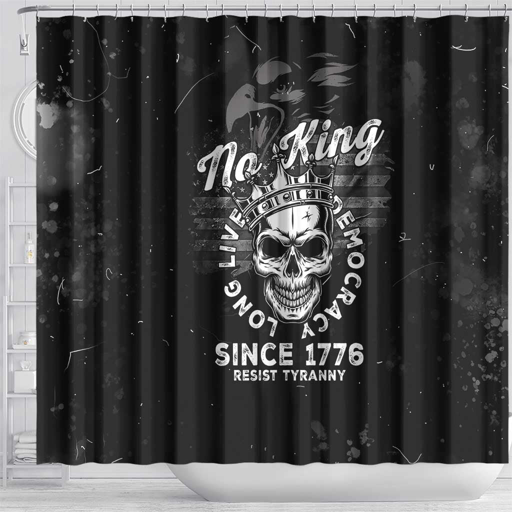 No Kings In America Shower Curtain Resist Tyranny - Wonder Print Shop