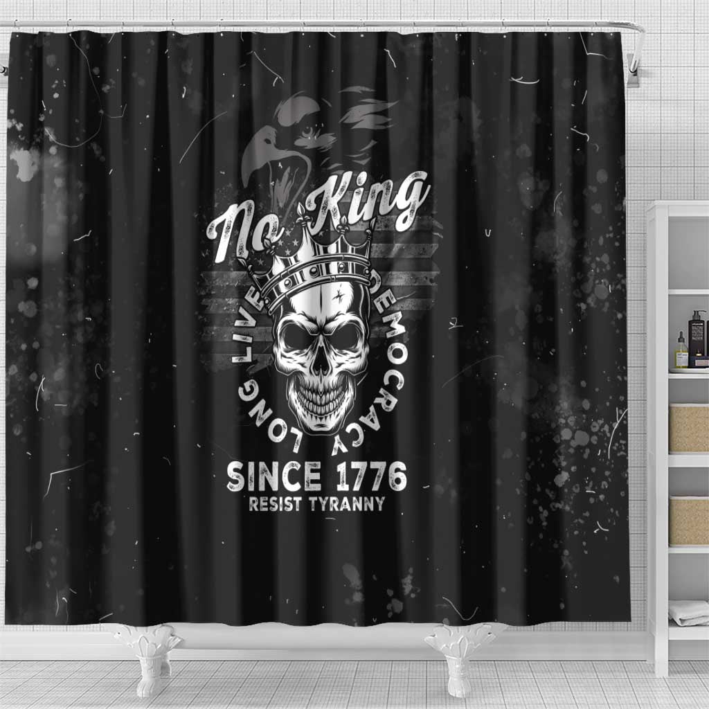 No Kings In America Shower Curtain Resist Tyranny - Wonder Print Shop