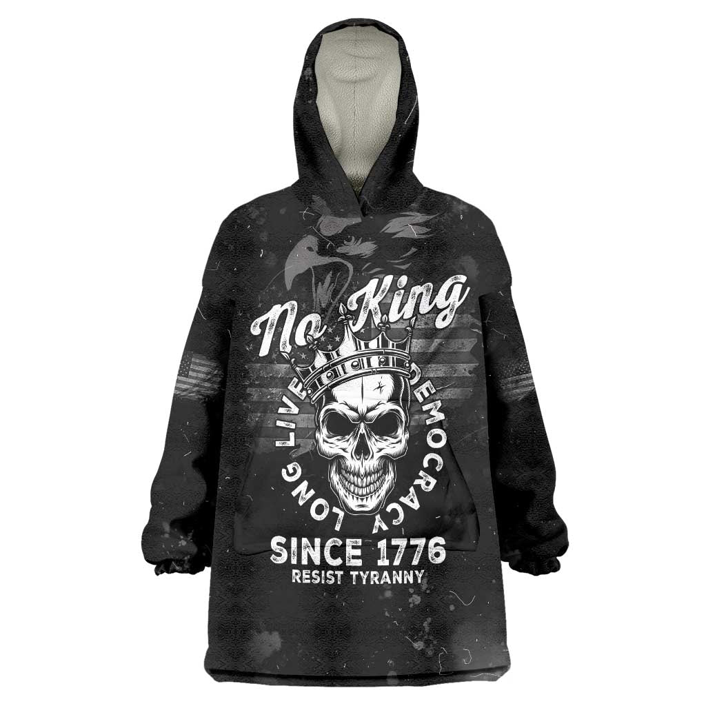 No Kings In America Wearable Blanket Hoodie Resist Tyranny - Wonder Print Shop