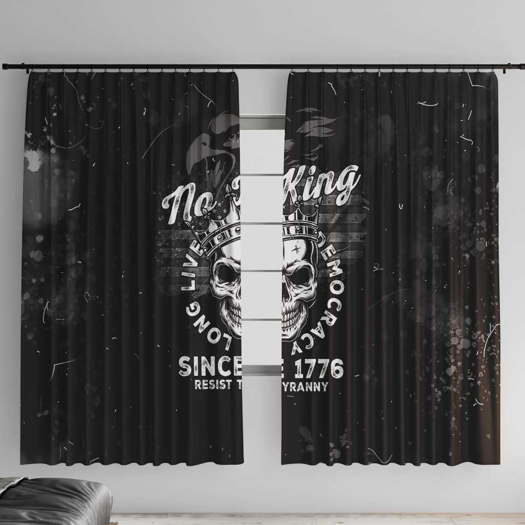 No Kings In America Window Curtain Resist Tyranny - Wonder Print Shop