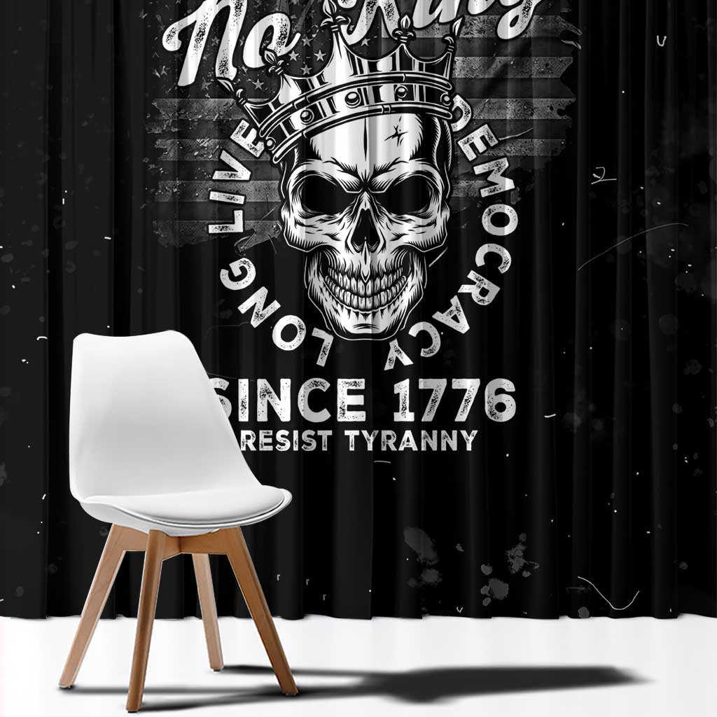 No Kings In America Window Curtain Resist Tyranny - Wonder Print Shop