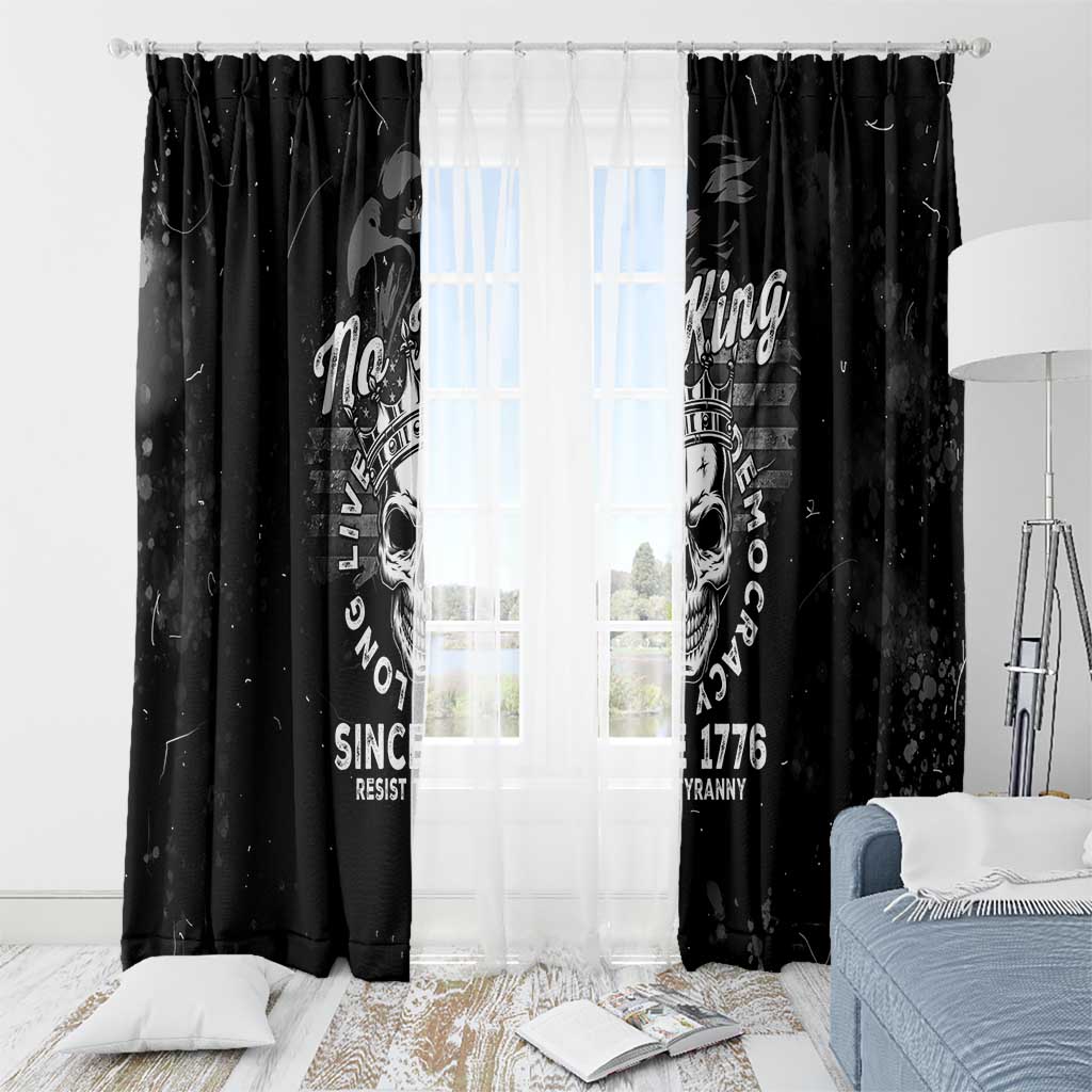 No Kings In America Window Curtain Resist Tyranny - Wonder Print Shop
