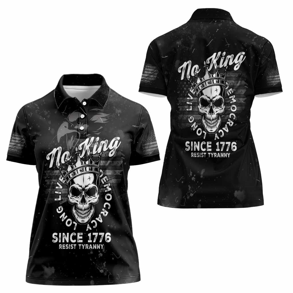 No Kings In America Women Polo Shirt Resist Tyranny - Wonder Print Shop