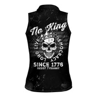 No Kings In America Women Sleeveless Polo Shirt Resist Tyranny - Wonder Print Shop