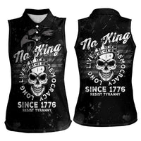 No Kings In America Women Sleeveless Polo Shirt Resist Tyranny - Wonder Print Shop