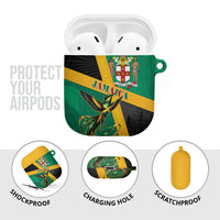 Jamaica Independence Day AirPods Case Coat Of Arms With Doctor Bird Tropical Vibes