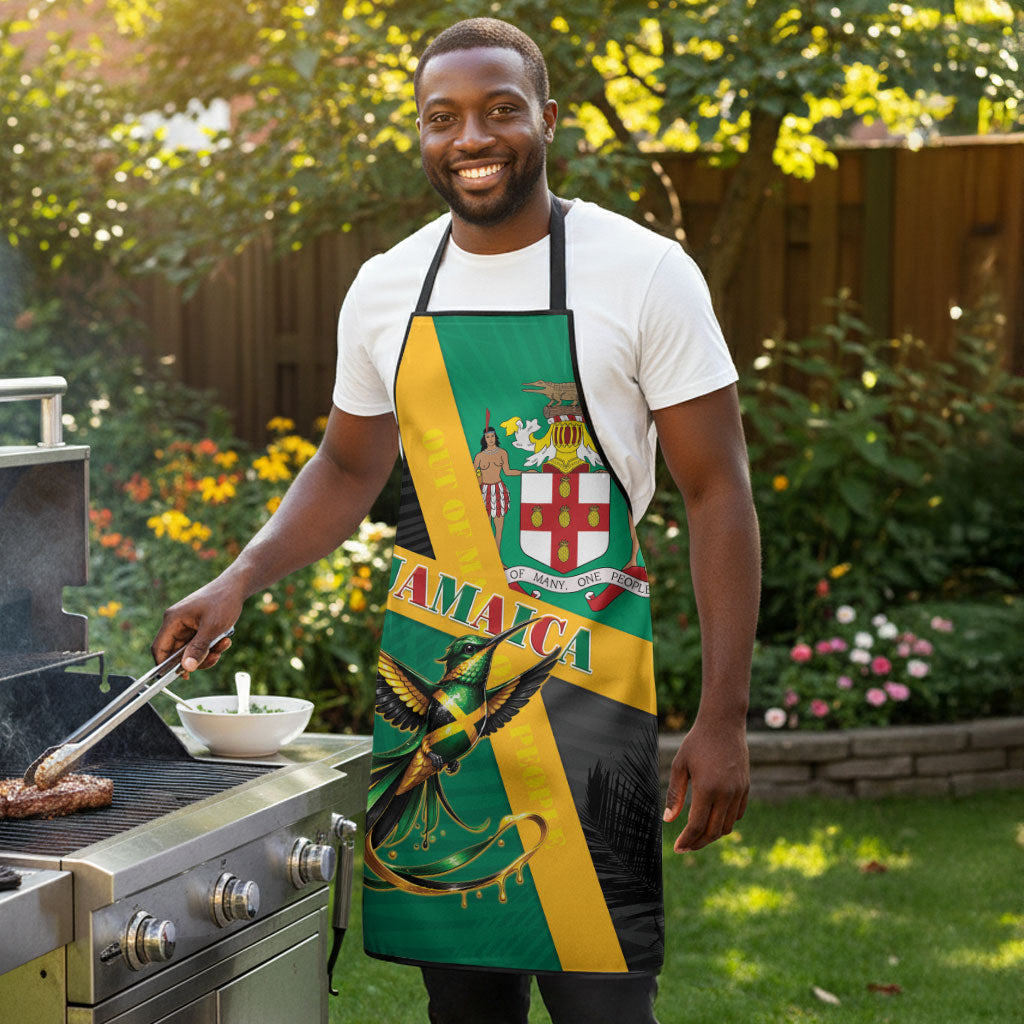 Jamaica Independence Day Apron Coat Of Arms With Doctor Bird Tropical Vibes
