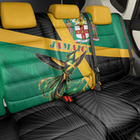 Jamaica Independence Day Back Car Seat Cover Coat Of Arms With Doctor Bird Tropical Vibes