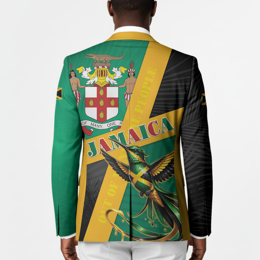 Jamaica Independence Day Blazer Coat Of Arms With Doctor Bird Tropical Vibes