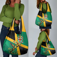 Jamaica Independence Day Grocery Bag Coat Of Arms With Doctor Bird Tropical Vibes