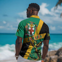 Jamaica Independence Day Hawaiian Shirt Coat Of Arms With Doctor Bird Tropical Vibes LT05