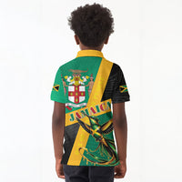 Jamaica Independence Day Kid Polo Shirt Coat Of Arms With Doctor Bird Tropical Vibes