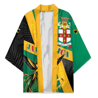Jamaica Independence Day Kimono Coat Of Arms With Doctor Bird Tropical Vibes